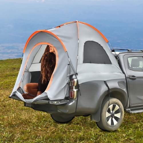 Truck Tent, Oxford Cloth Waterproof PU2000mm 2-3 Person Camping Tent N573629