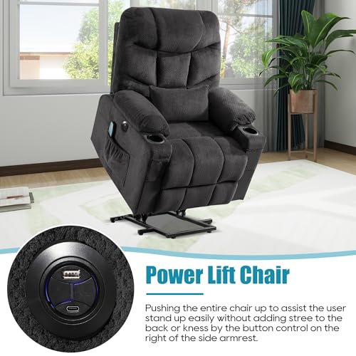 Power Lift Recliner Chair with Heat and Massage and USB Port G935