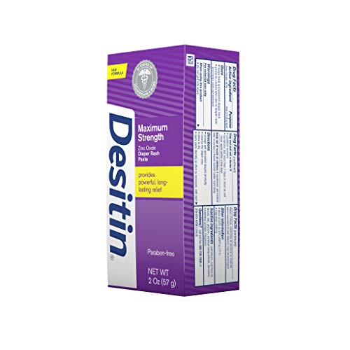 Maximum Strength Baby Diaper Rash Cream with 40% Zinc Oxide, Hypoallergenic Paste, 16 oz V746418