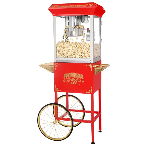 Red 8oz Antique Countertop Popcorn Popper Machine V9344
