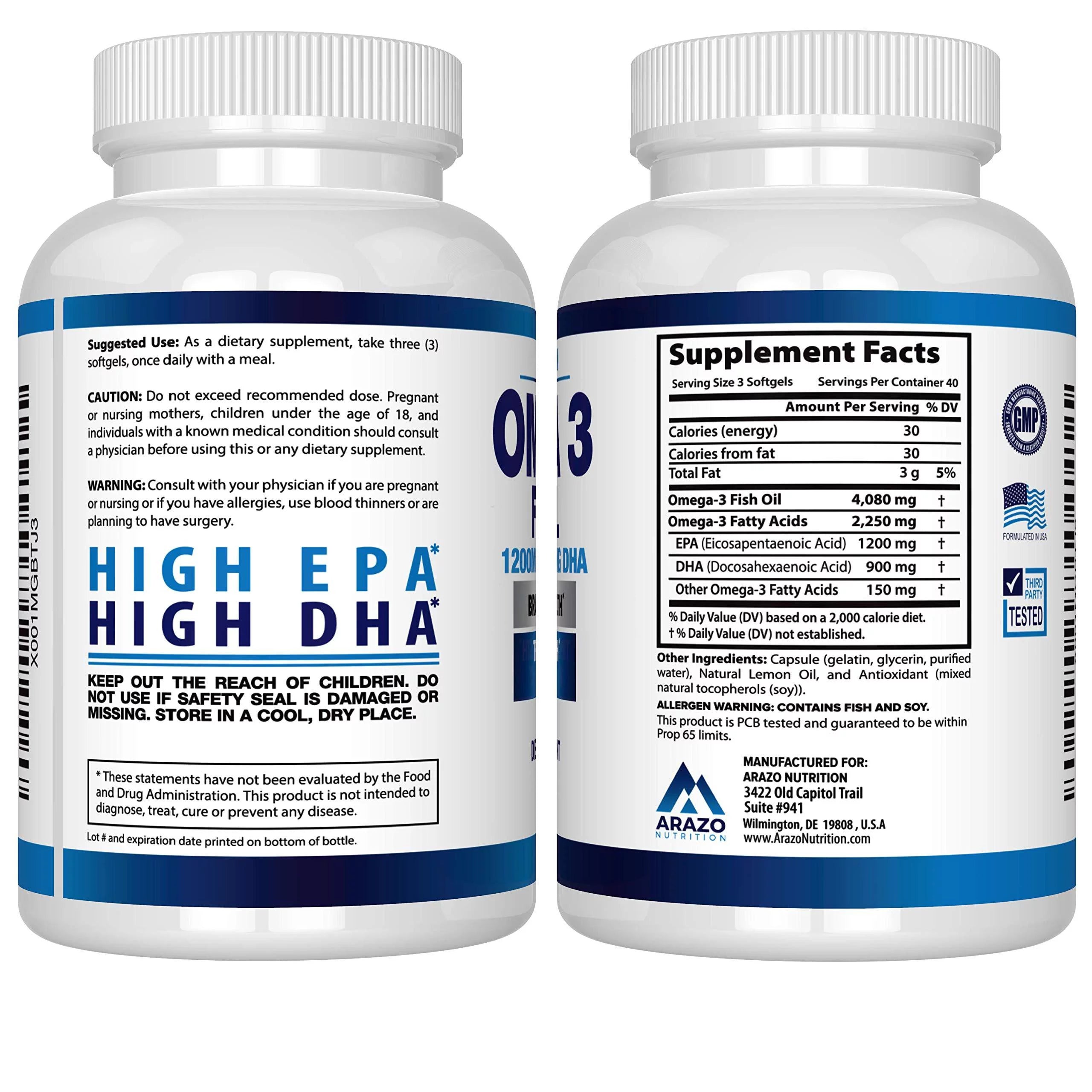 2250mg Omega 3 Fish Oil W54670