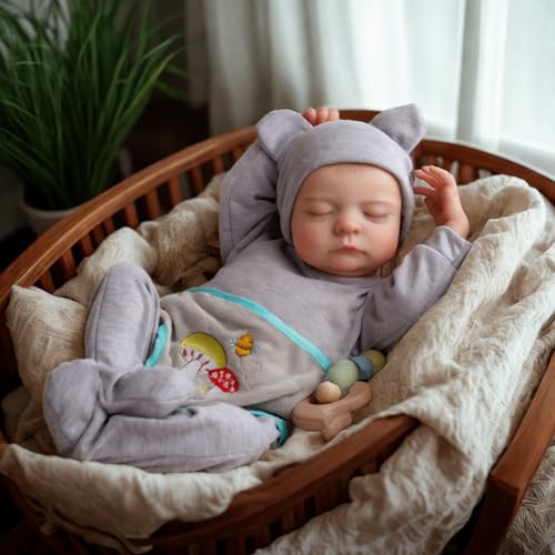 17 Inch Silicone Realistic Reborn Baby Doll with Feeding Kit K49223