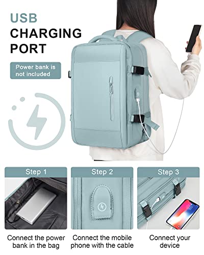 Blue Expandable Waterproof Laptop Backpack A14862