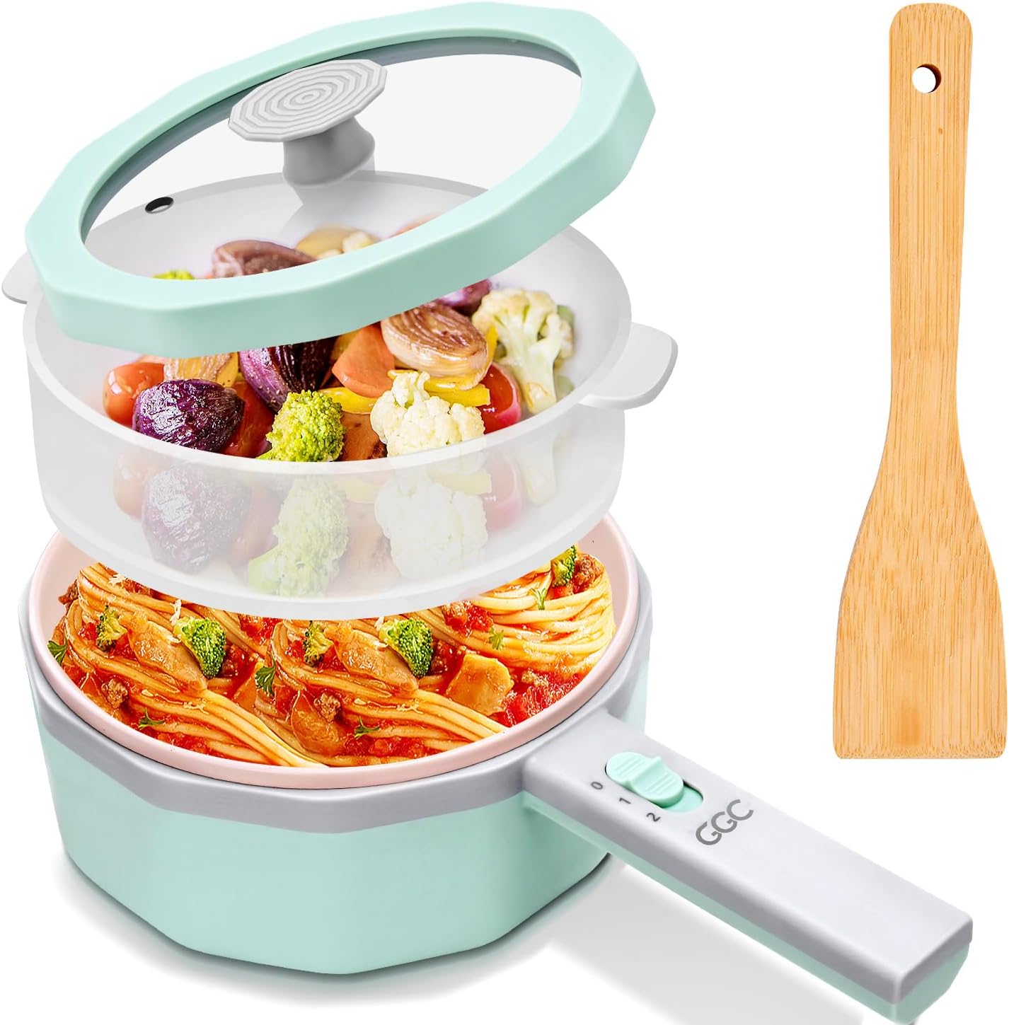 1.5L Non-stick Electric Hot Pot with Steamer P993113