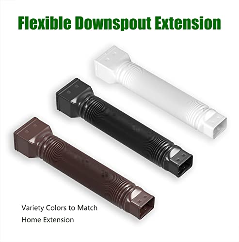 2 Pack Flexible Black Rain Gutter Downspout Extensions Y70944