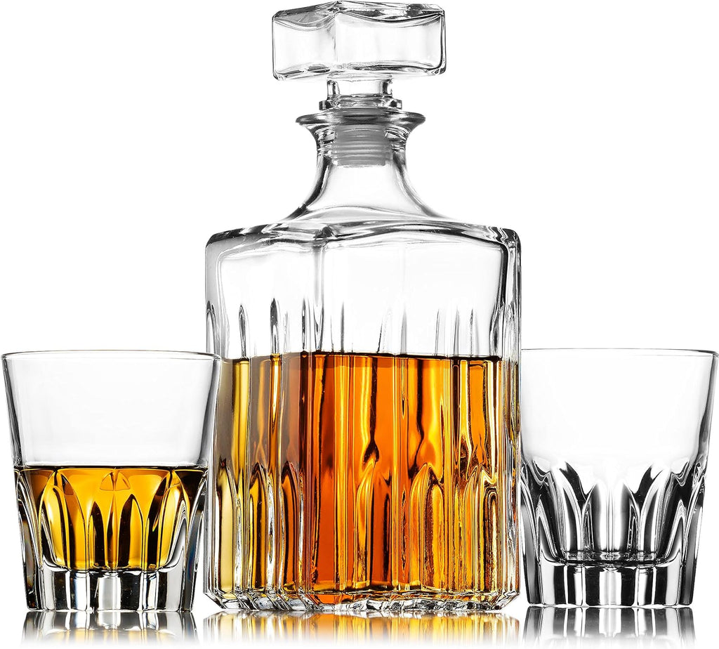 Whiskey Decanter and 2 Glasses Bar Set N9459