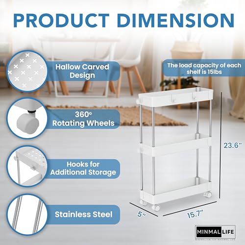 4 Tier Rolling Cart with Wheels H848