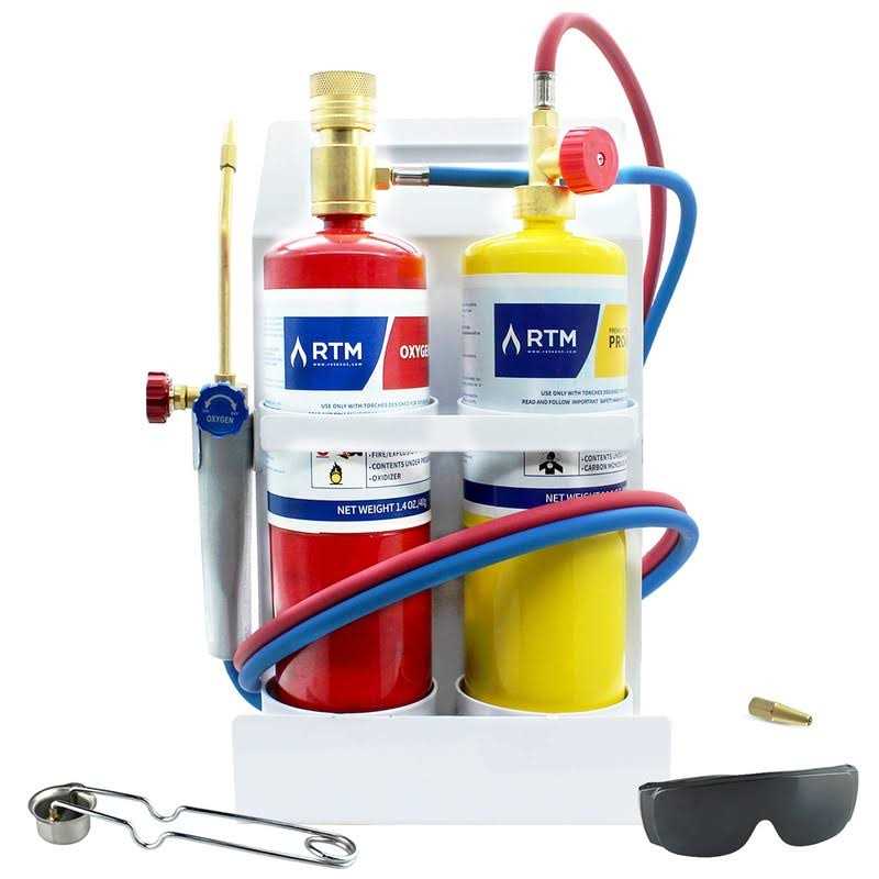 Oxygen MAPP Torch Kit Portable Cylinder Metal Stand S594