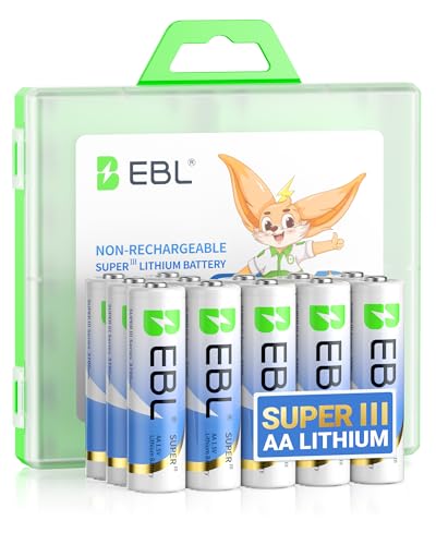 12 Pack 1.5V 3700mAh AA Lithium Batteries L65240