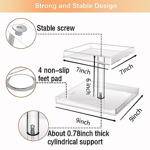 Perfume Organizer Display Tray Acrylic Large Vanity Trays Makeup Storage Holder U454