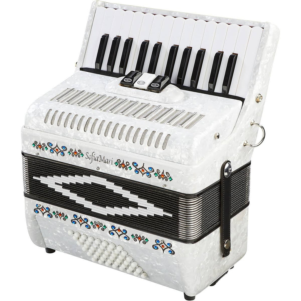 White Pearl 26 Piano 48 Bass Accordion W604525