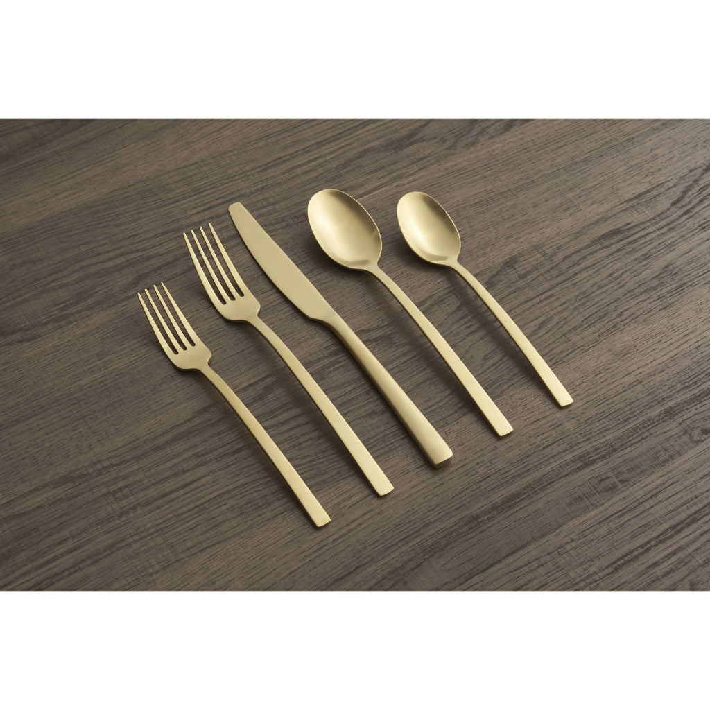 20-Piece Gold Satin Flatware Set W263