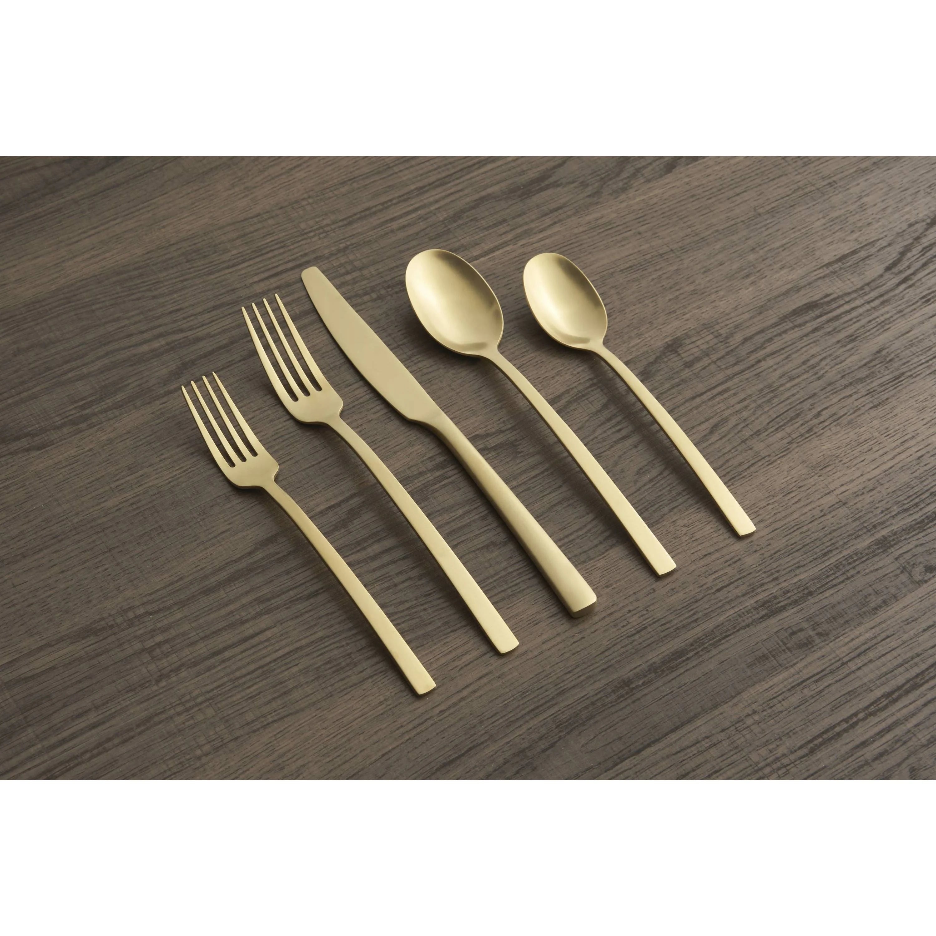20-Piece Gold Satin Flatware Set W263