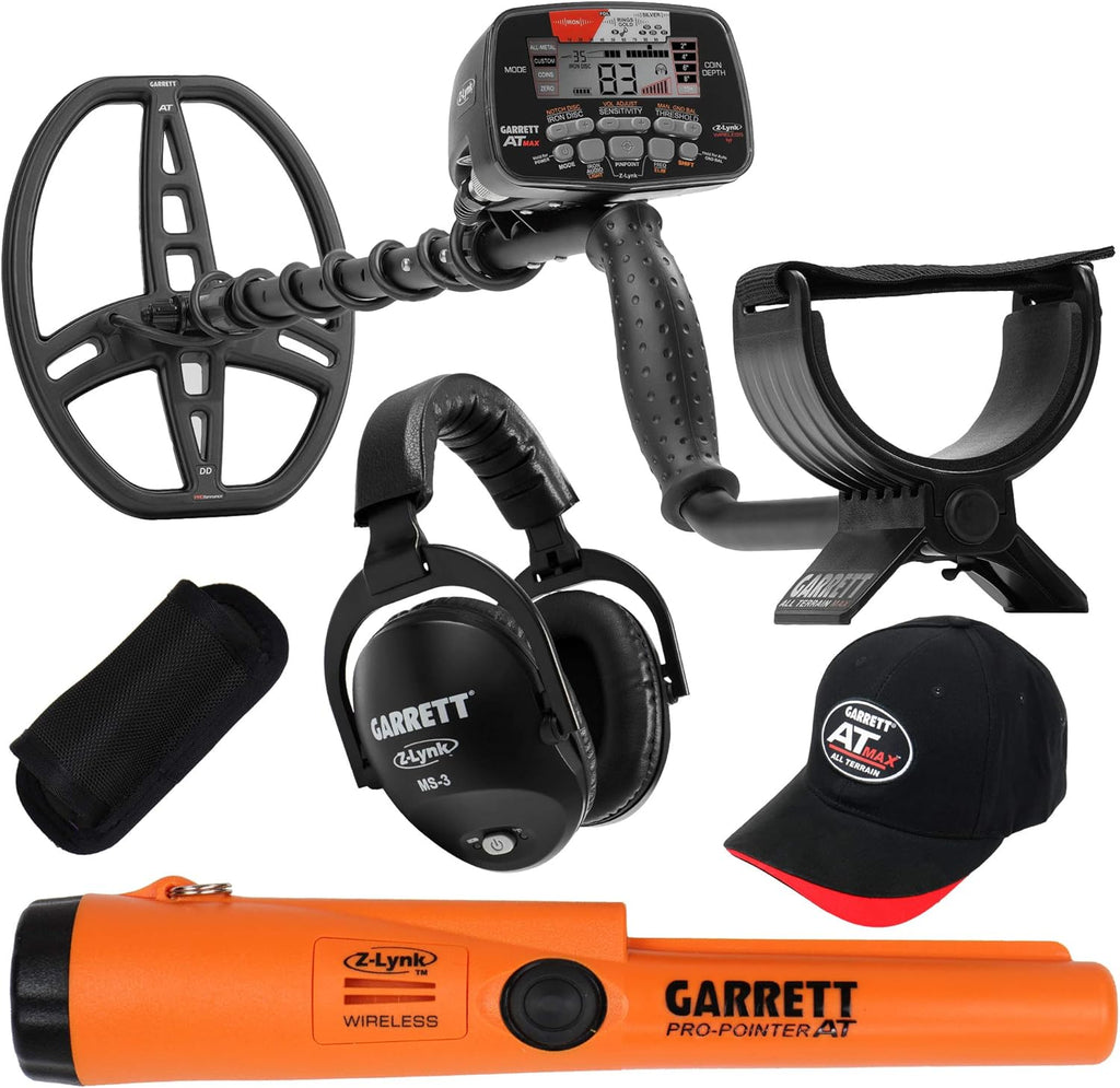 Waterproof Metal Detector with Wireless Headphones and Pinpointer F312