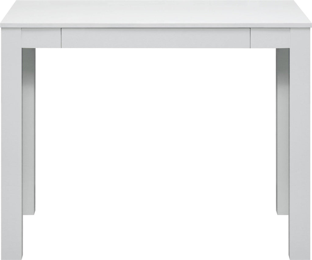 White Parsons Desk with Drawer J857