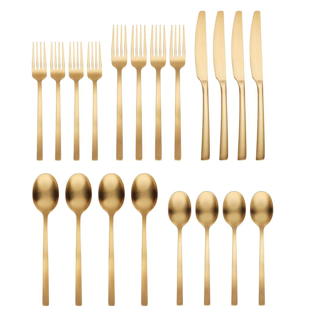 20-Piece Gold Satin Flatware Set W263