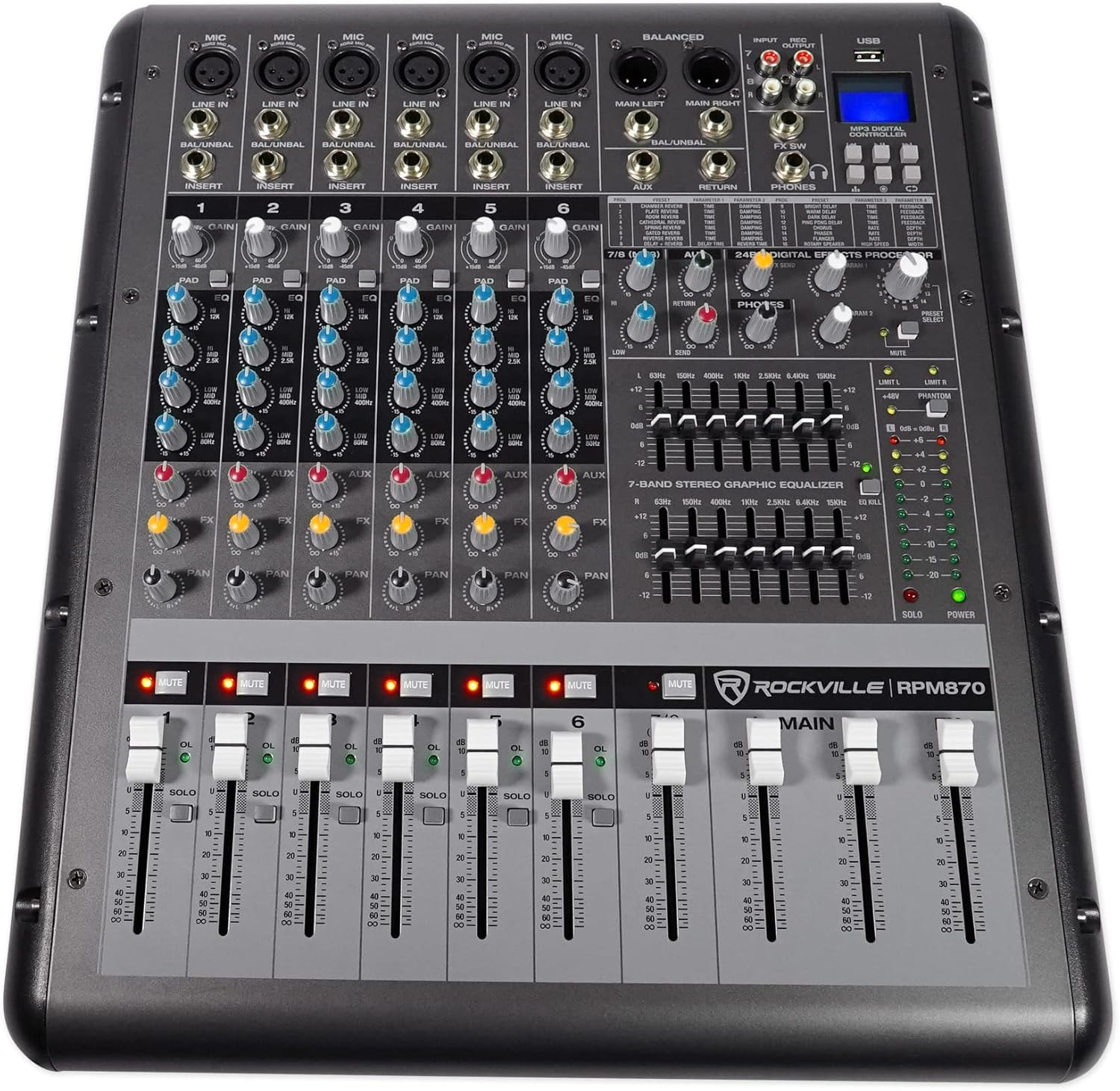 12 Channel 4800w Powered Mixer P876443