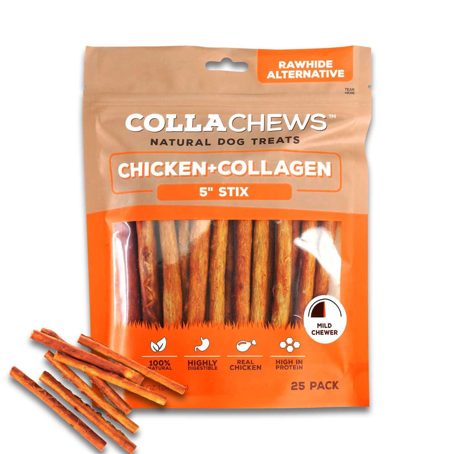Beef Collagen Rawhide Free 5 Stix Dog Treat Q50283