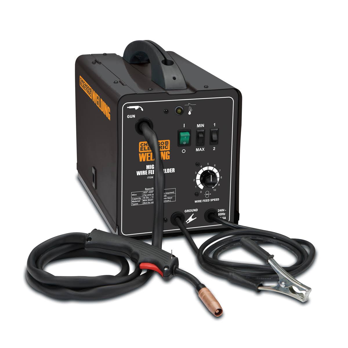 170 Amp-DC 240 Volt MIG Flux Cored Welder O960
