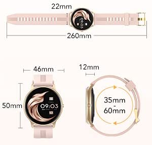 Smart Watch 1.3'' Full Touch Fitness Tracker IP68 Waterproof Bluetooth Round Sports Smartwatch with Heart Rate Monitor T2277