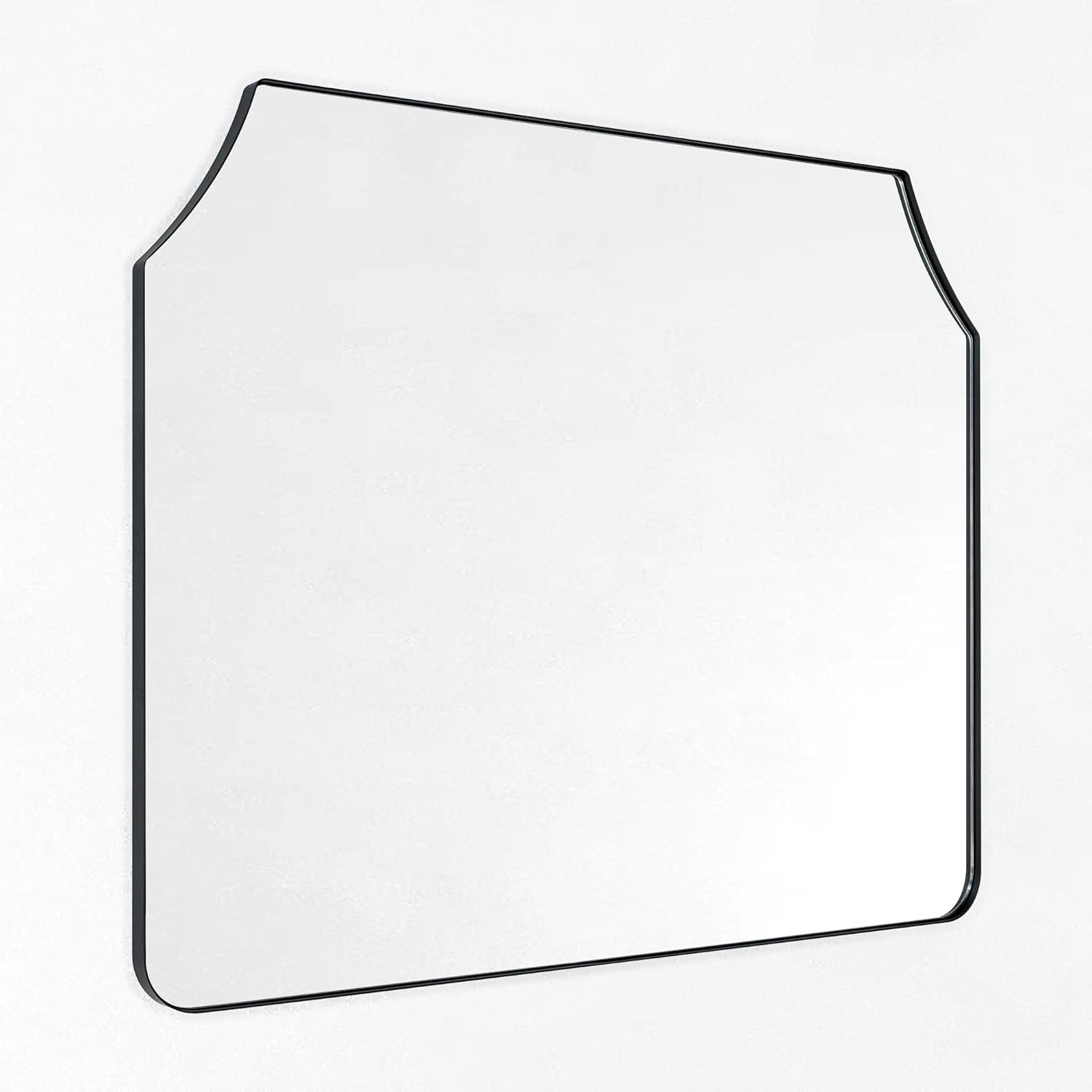 Large Black Arched Mantel Mirror 32x40'' Y304086