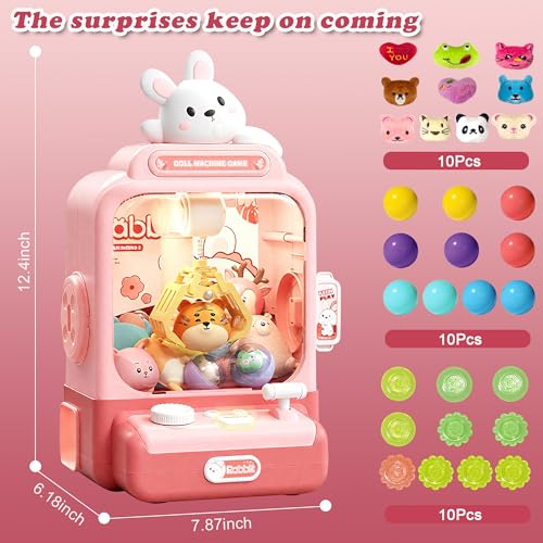 Mini Claw Machine with Music and 10 Plush Toys Z713524
