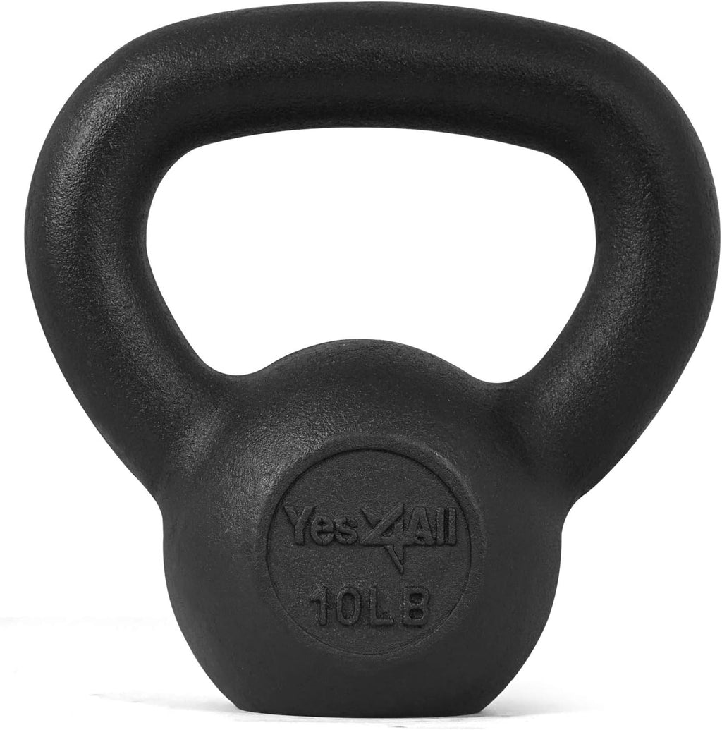 Solid Rubber Base Cast Iron Kettlebell Weights Set, Pack of 2 H388