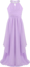 Lavender Floral Lace Long Romper Dress C7644