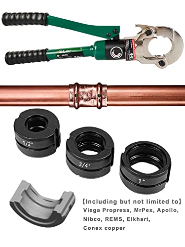 Copper Tube Crimping Tool with 1/2" 3/4" 1" Jaw C7046