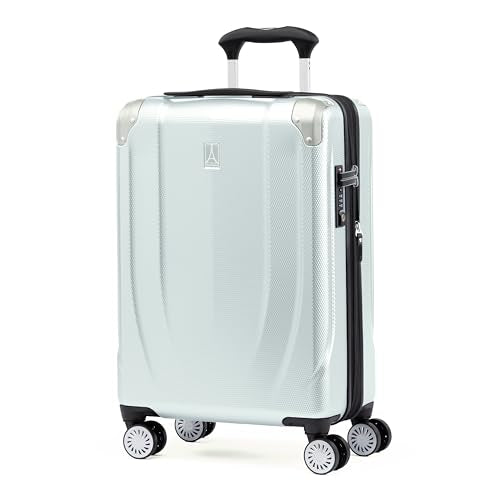 Black 21 Inch Hardside Expandable Luggage with 8 Spinner Wheels O618
