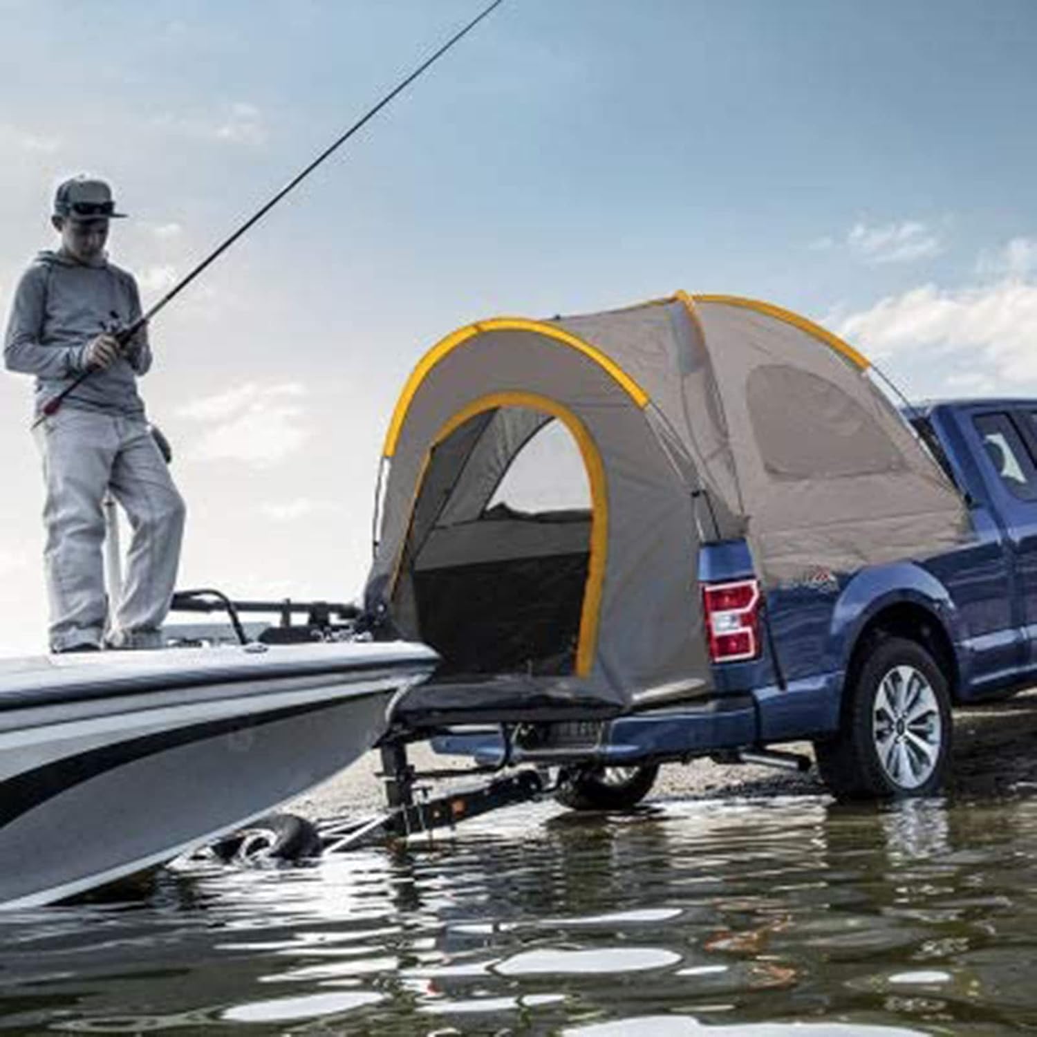Waterproof Double Layer 2 Person Truck Tent with Carry Bag Q112
