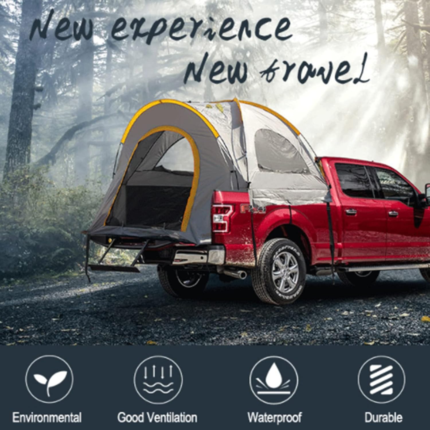 Waterproof Double Layer 2 Person Truck Tent with Carry Bag Q112