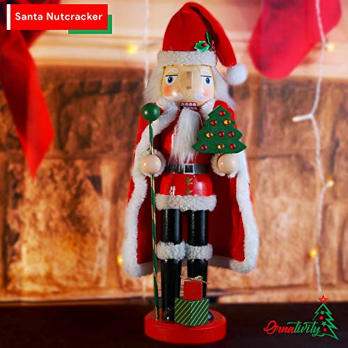 13.5" Wooden Santa Nutcracker B330522