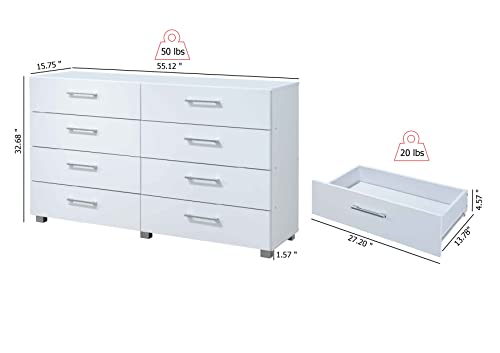 8 Drawer White Dresser I9382