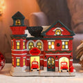 Christmas Ceramic Post Office Decoration with Lights G1105