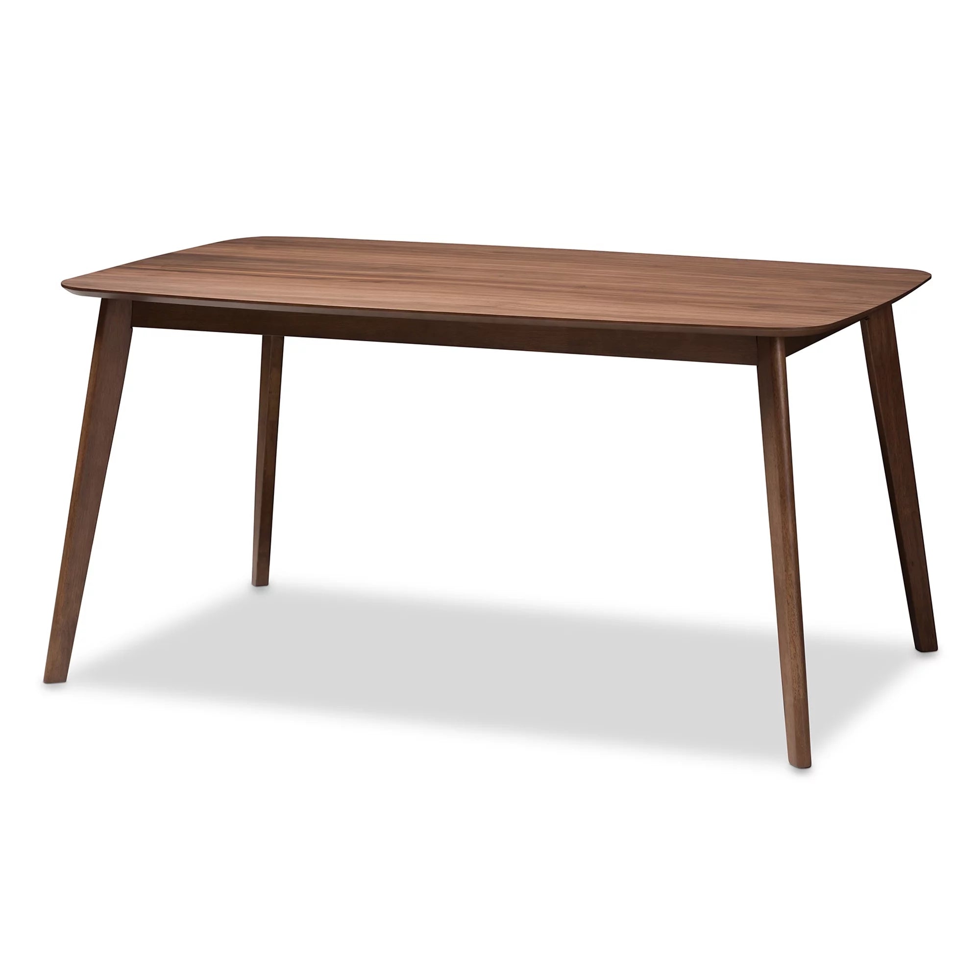 Grey Fabric Upholstered and Walnut Brown Finished Wood 5-Piece Dining Set B705990