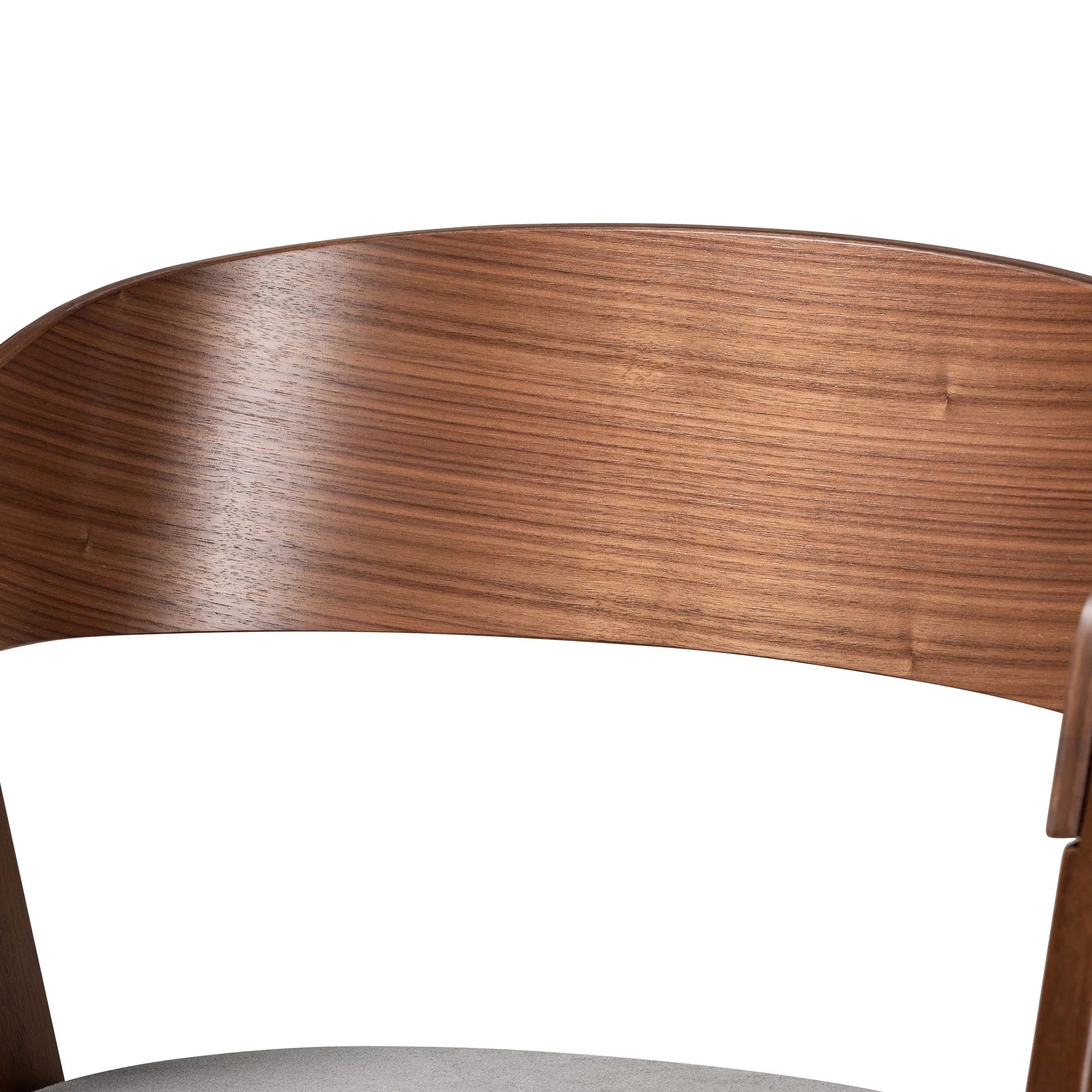 Grey Fabric Upholstered and Walnut Brown Finished Wood 5-Piece Dining Set B705990