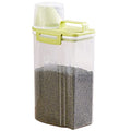 2Pack BPA Free Plastic Airtight Rice Storage Bin Cereal Containers Dispenser F4311