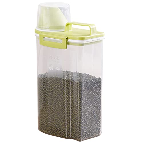 2Pack BPA Free Plastic Airtight Rice Storage Bin Cereal Containers Dispenser F4311