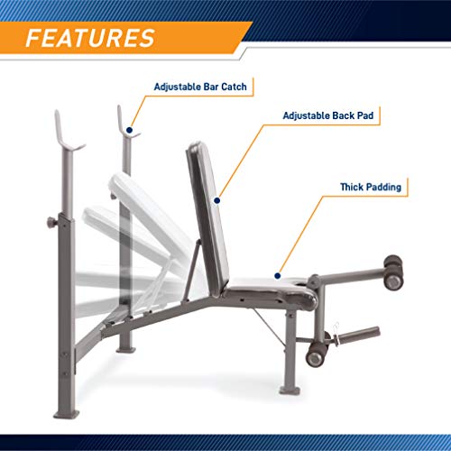Olympic Weight Bench with Preacher Curl Pad and Leg Developer B488
