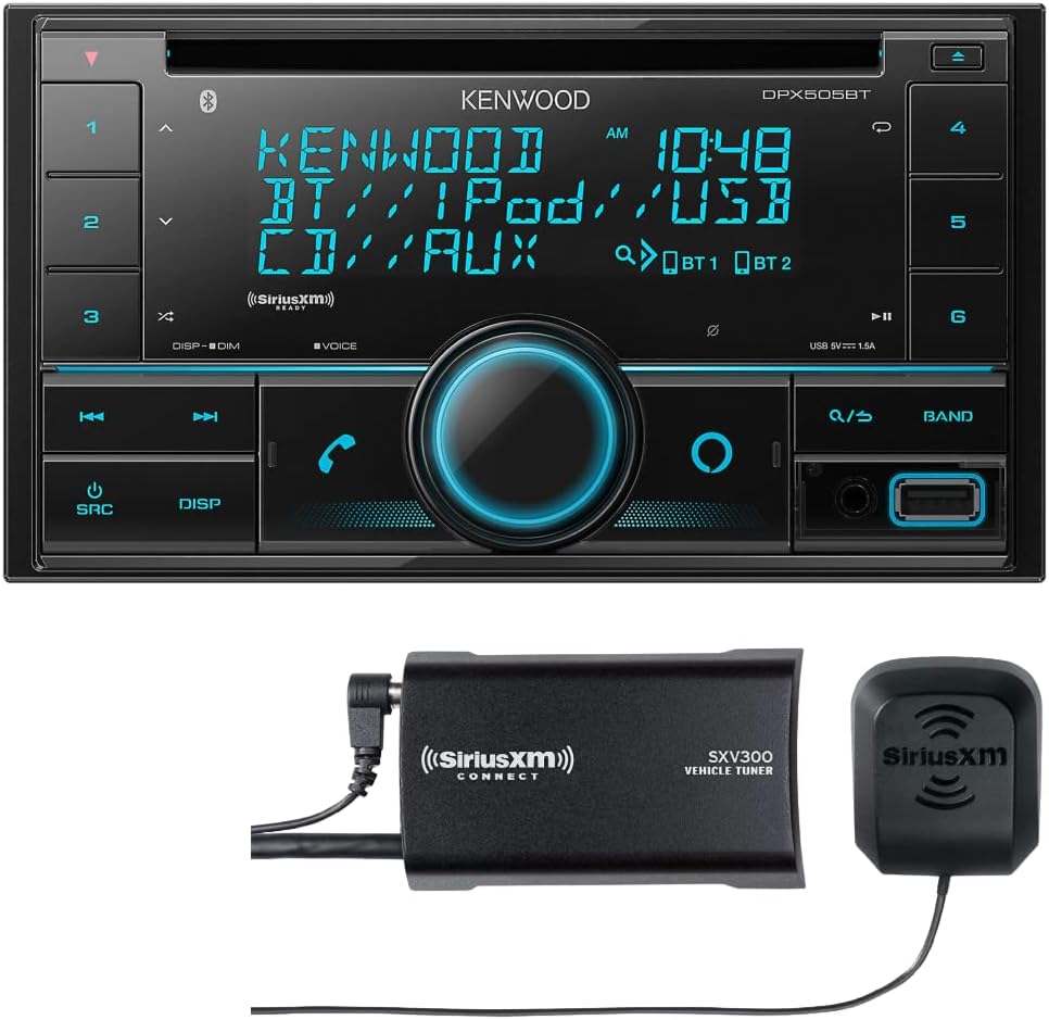 Double DIN CD Car Stereo with Bluetooth F350928