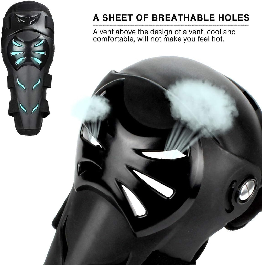 Black Adjustable Motorcycle Protective Jacket and Knee Pads Guard Gear T978437
