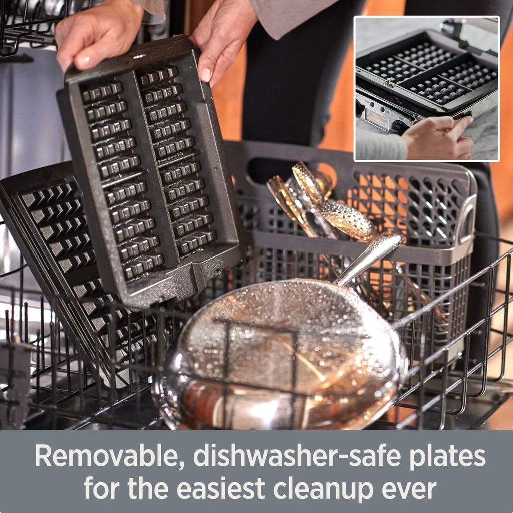 4 slice Belgian Waffle Maker with Removable Plates X894