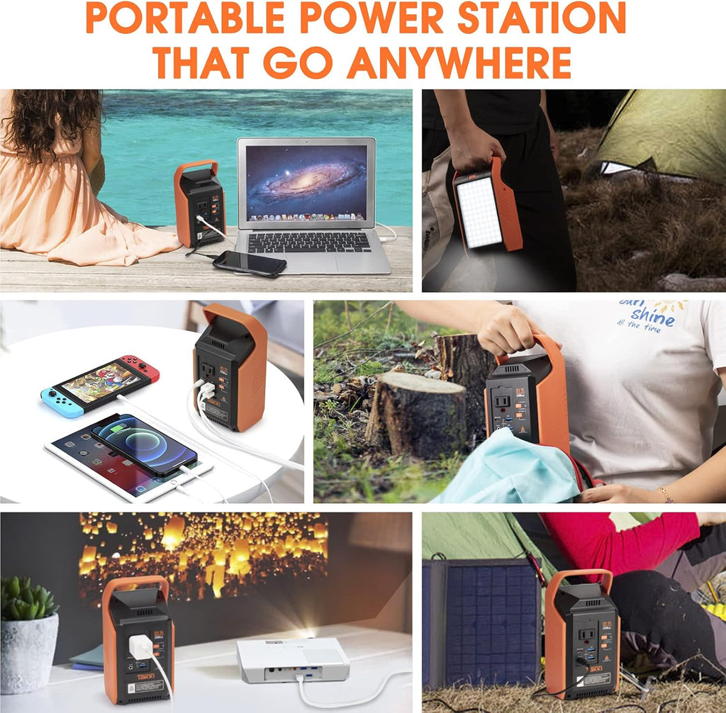 83Wh Portable Power Station with 110V AC Outlet Peak 120W Battery Backup Camping Lights Pack of 2 E149207