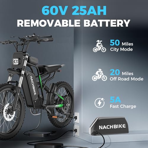 60V 25Ah Removable Battery Electric Dirt Bike with Full Suspension C663032