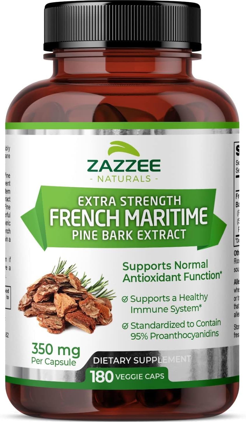 French Maritime Pine Bark Extract 350 mg 180 Vegan Capsules Z85465