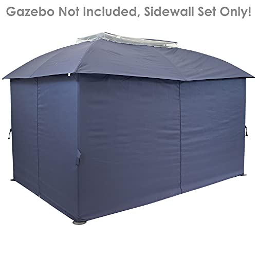 Tan 4-Piece Polyester Gazebo Sidewall Set L611109