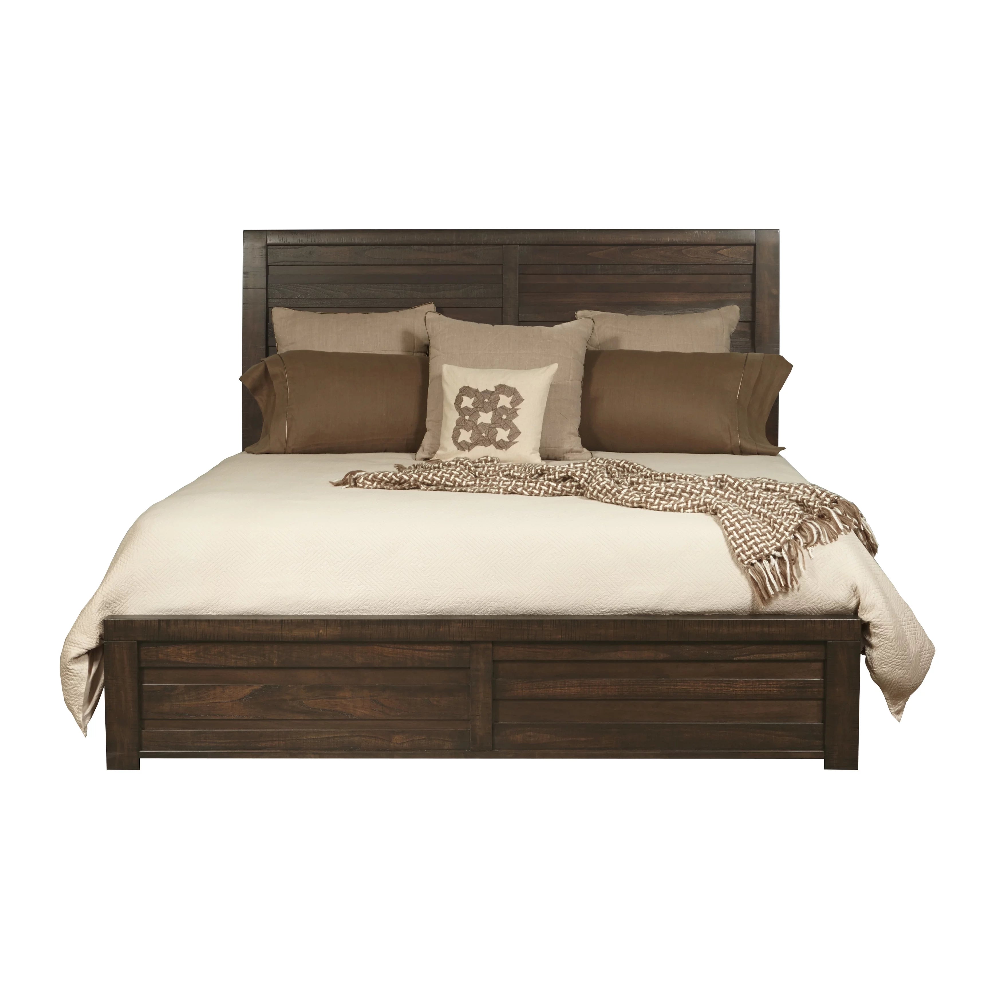 Espresso Wood Queen Bedroom Set with Dresser, Mirror, Nightstands, Chest Y104797