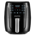 Black and Stainless Steel Air Fryer Oven with 12 Presets R63745
