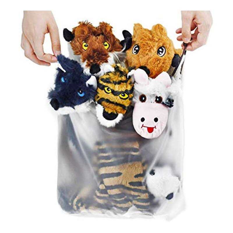 Crinkle Dog Toy No Stuffing Duck with Soft Squeaker F6710